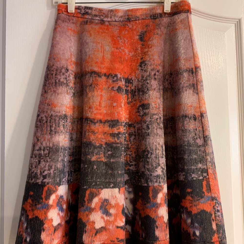 Mohair patterned midi skirt